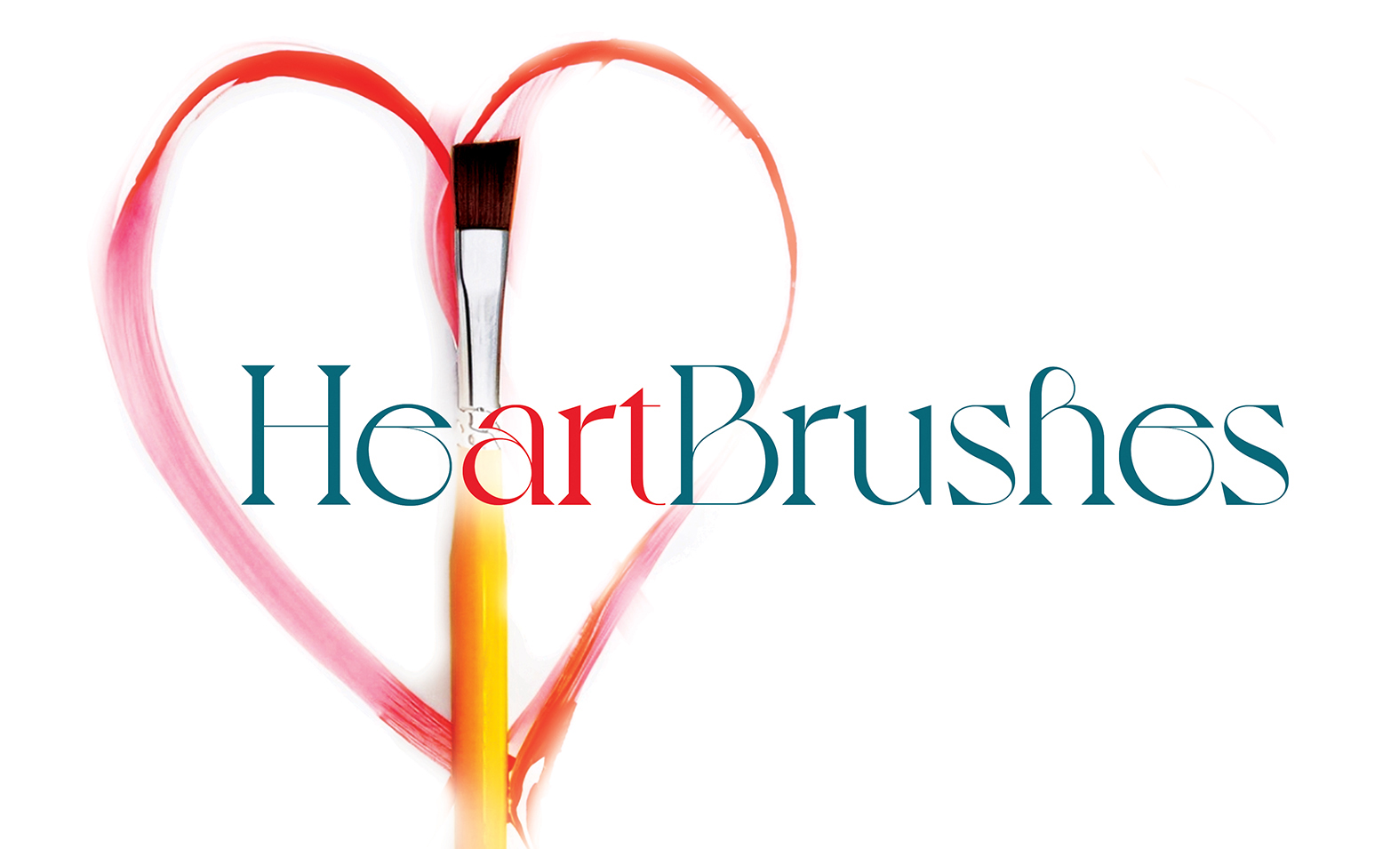 heARTbrushes logo for guided art grief circles ages 6 to 12