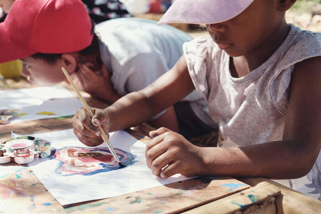 Creative painting made during an Open Canvas Project program